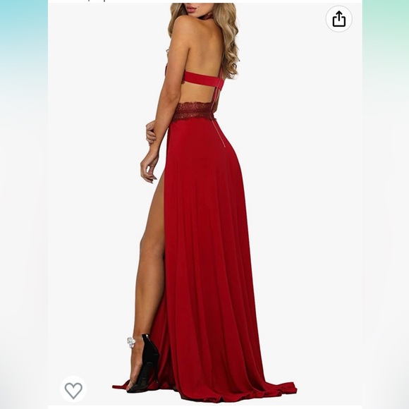 Sleeveless Maxi Dress High Slit Embroidery Long Evening Dress Clubwear - Picture 3 of 8